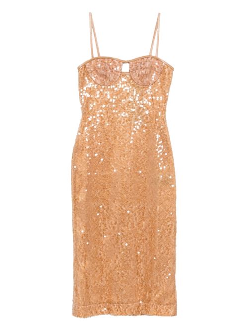 Sequin dress DAVID KOMA | PF25DK104DBROWN